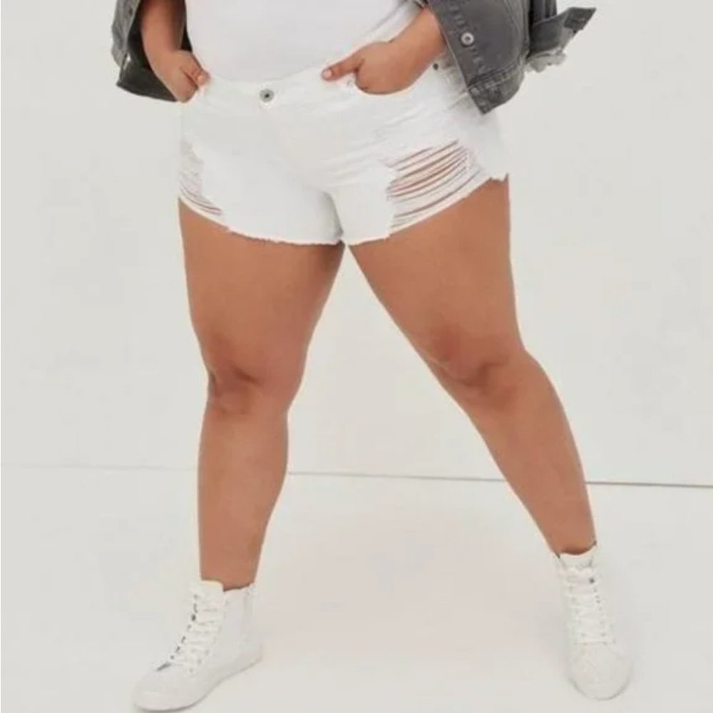 White Mid-Rise Short